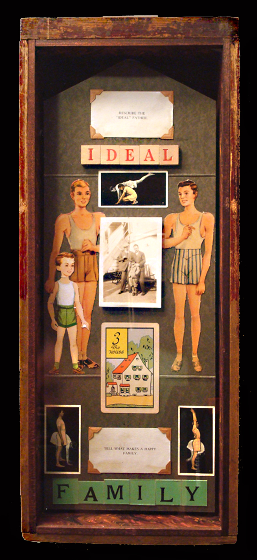\"Ideal Family\"
mixed media assemblage 20\"h x 8\"w x 3.5\"d
2010